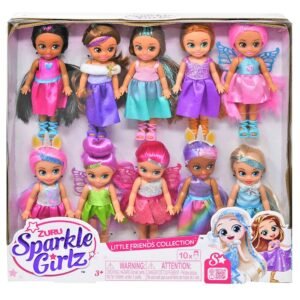Wholesale Zuru Sparkle Girlz 10pk Fantasy Little Friend 4.5" Doll Collection in Window box