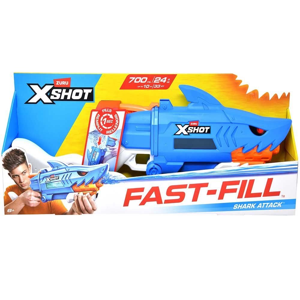 Wholesale Zuru Xshot Shark Water Blaster with fast fill in open box - Series 1