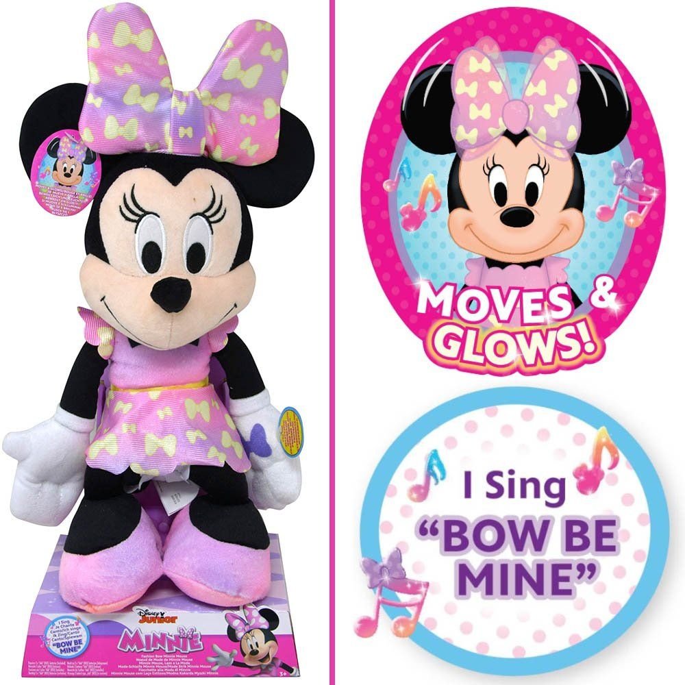 Wholesale Minnie Mouse Fashion Bow Feature Plush with hangtag in platform box