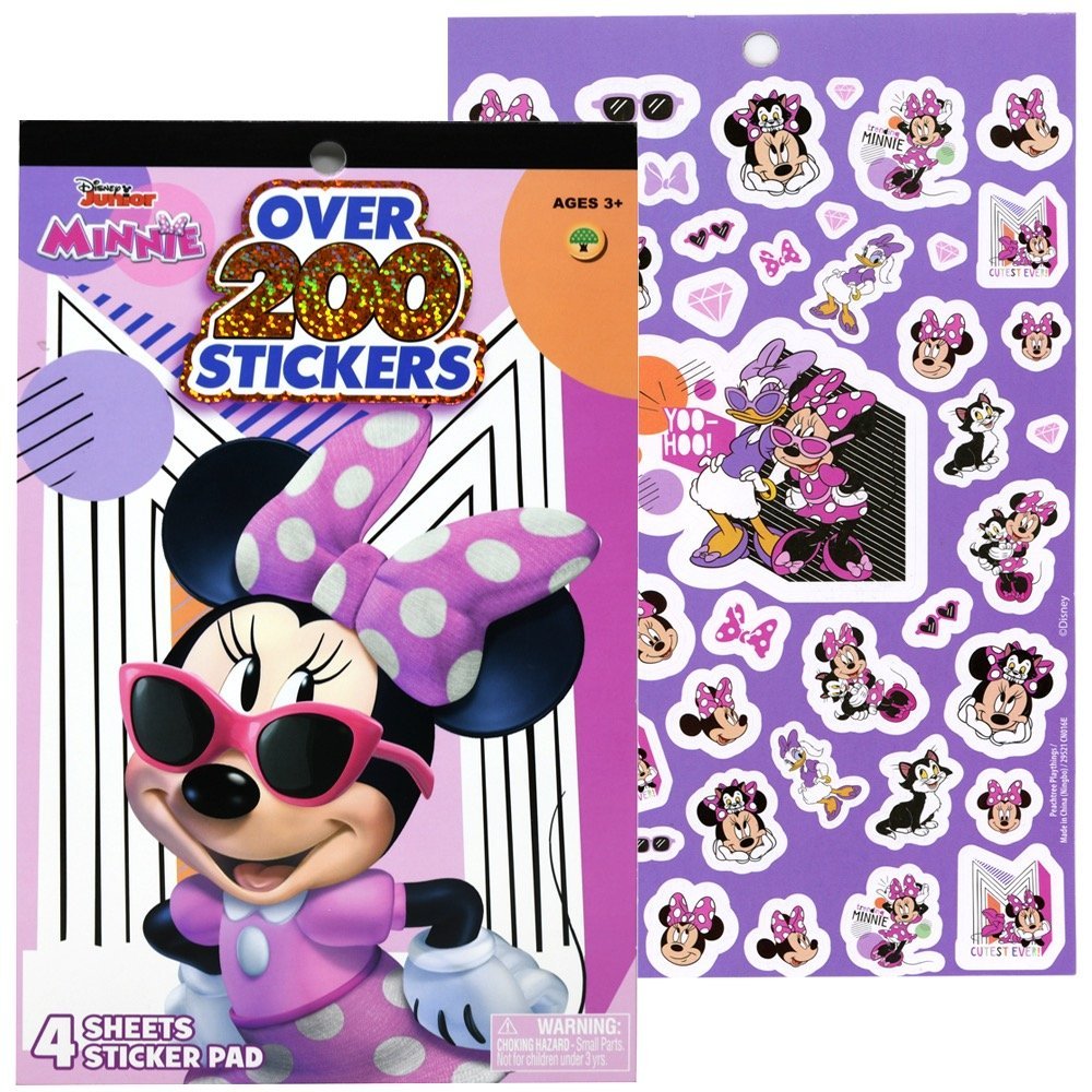 Wholesale Minnie Bowtique 4 Sheet Foil Cover Sticker Pad, 200+ Stickers
