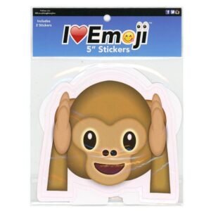 Wholesale Emoji 2pcs 5" Siticker three Monkeys Face Hear, See, Speack "No Evil"