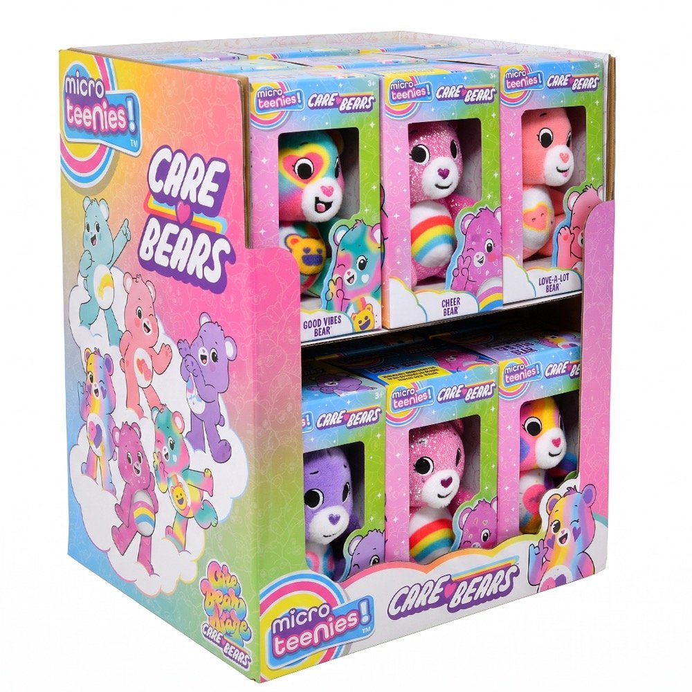 Wholesale Care Bears Micro Teenies 2.5" Plush Asst with Hangtag in PDQ