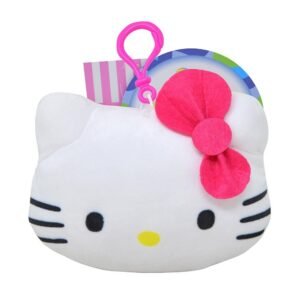 Wholesale Hello Kitty 4" Hot Pink Plush Head Zipper Pull