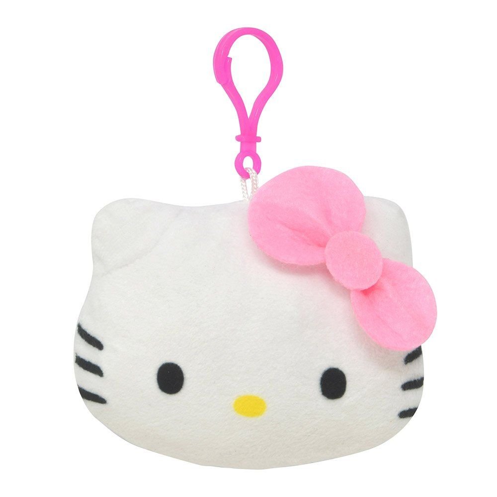 Wholesale Hello Kitty 4" Pink Plush Head Zipper Pull