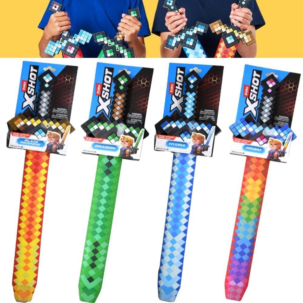 Wholesale Zuru Xshot Pixel Sword on card - Series 14 asst