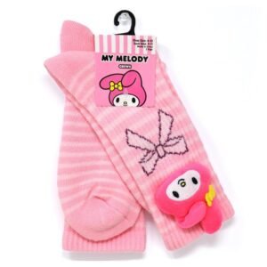 Wholesale Hello Kitty My Melody Ladies Crew Sock with Pom Head Size 9-11