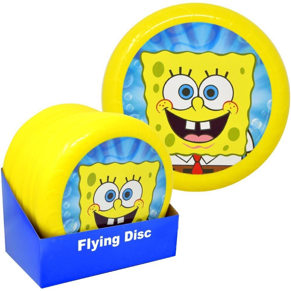 Wholesale Spongebob Licensed 9" Flying Disc Bulk In PDQ