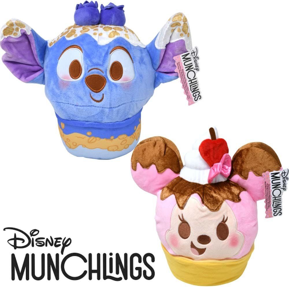 Wholesale Disney Munchlings Squeeze-A-Munch Large Scented Plush, Disney Stitch & Minnie Character.