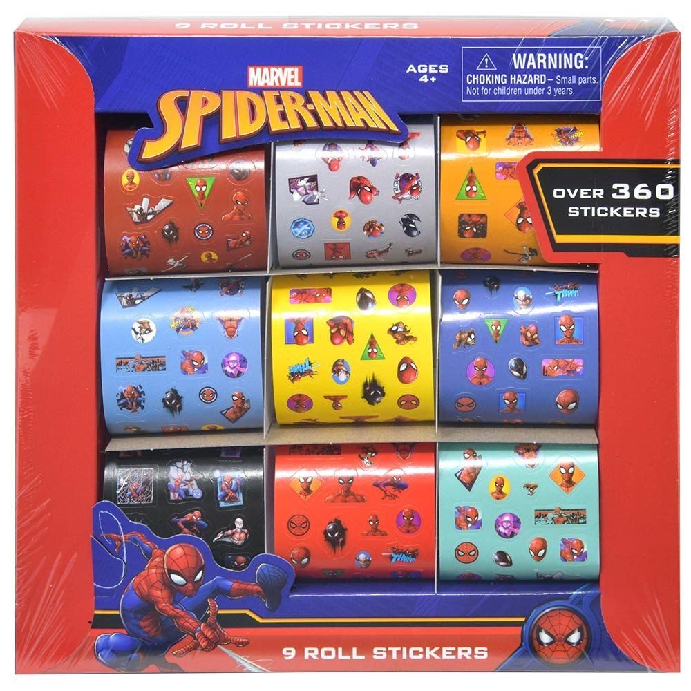 Wholesale Spiderman 9 Roll Sticker Box With 360+ Stickers