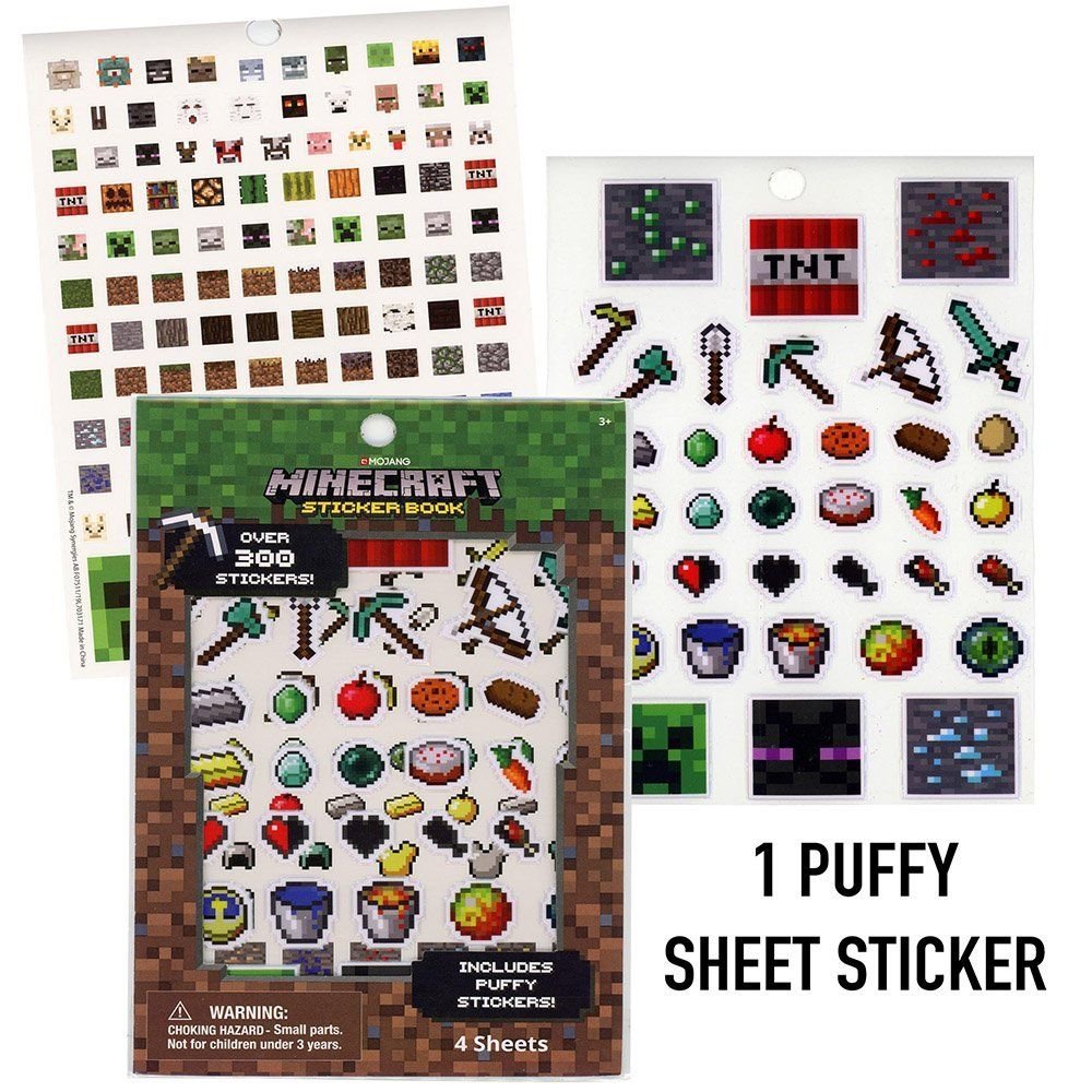 Wholesale Minecraft Sticker Book with Puffy Stickers 4 Sheet