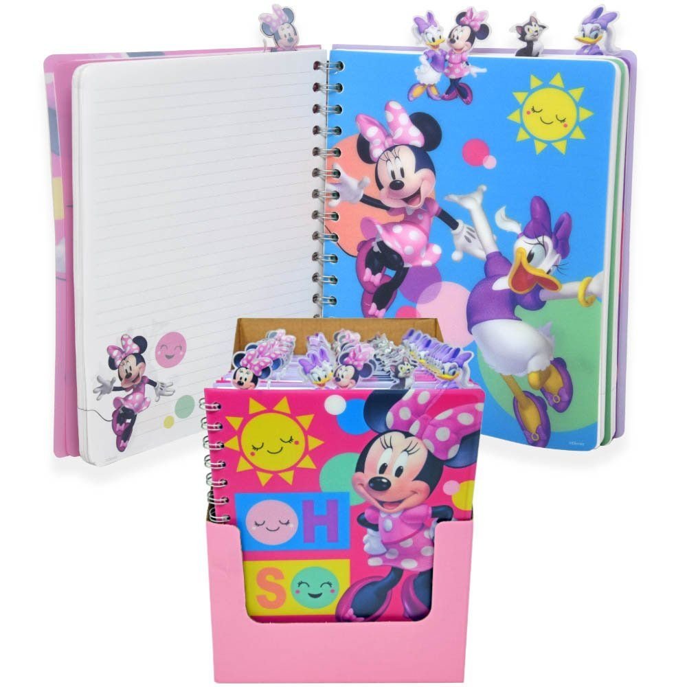 Wholesale Minnie 4 Tabbed Spiral 96pg Journal in PDQ