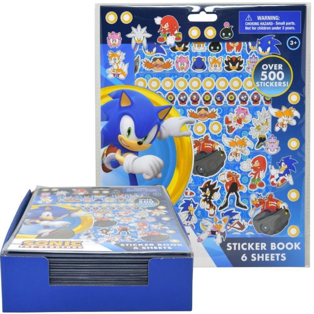 Wholesale Sonic 8x10" 6 Sheets Sticker Book in PDQ