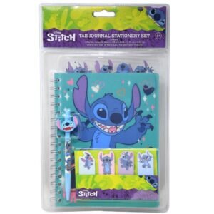 Wholesale Stitch Tabbed Journal Set in Clamshell with Pen & Sticky Notes