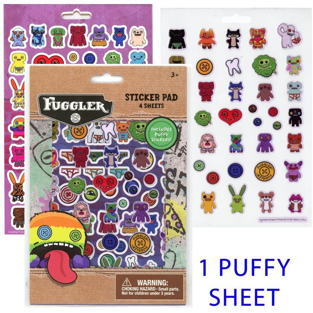 Wholesale Fugglers Sticker Book with Puffy Stickers 4 Sheet