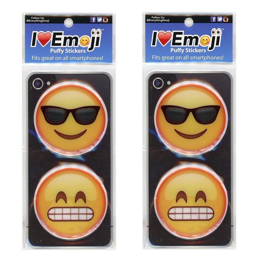 Wholesale Emoji 2" Puffy Sticker 2pcs in a pack.