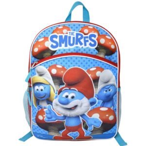 Wholesale Smurfs 16" Backpack with 1 front pocket