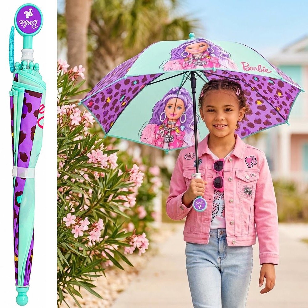 Wholesale Barbie Umbrella w/ Clamshell Handle