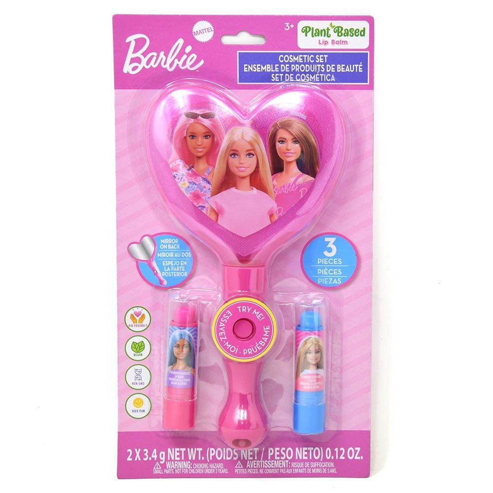 Wholesale Barbie Light Up Mirror w/2 Lip Balms on Card
