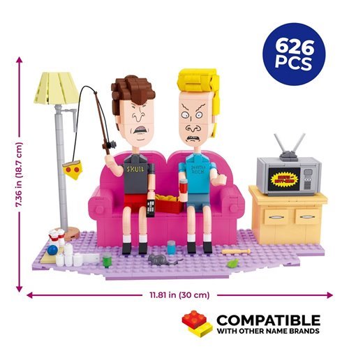 Beavis and Butt-Head Couch Commentary Brick Building Kit