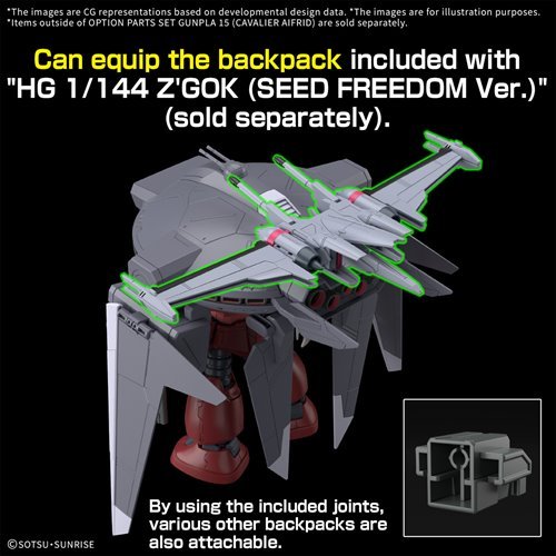Mobile Suit Gundam Seed Freedom Option Parts Set Gunpla 15 Cavalier Aifrid 1:144 Scale Model Kit - Image 4