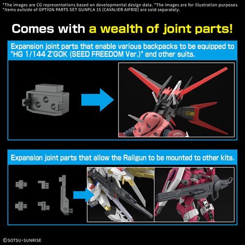 Mobile Suit Gundam Seed Freedom Option Parts Set Gunpla 15 Cavalier Aifrid 1:144 Scale Model Kit - Image 5