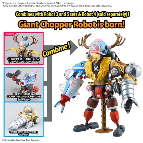 One Piece Chopper Tank Robot 1 and Chopper Wing Robot 2 Model Kit - Image 2