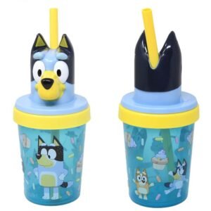 Wholesale Bluey 3D Molded 13oz PP Super Sipper with straw-