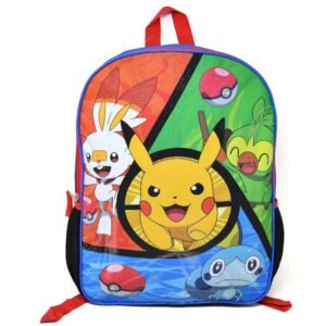 Wholesale Pokemon "Pikachu & Friends" Flat Front 16" Backpack
