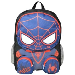 Wholesale Spidey & Friends "Miles" Front Body 16" Backpack with 3 Zipper Pockets