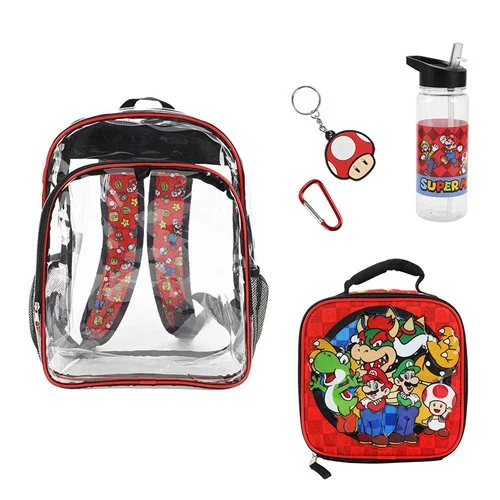 Super Mario Bros. Icons Clear Youth Backpack 5-Piece Set - Image 6