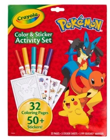 Crayola Color & Sticker Activity Set, Pokemon