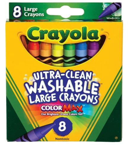 Crayola 8 Ct. Large Ultra-Clean Washable Crayons - 4" X 7/1