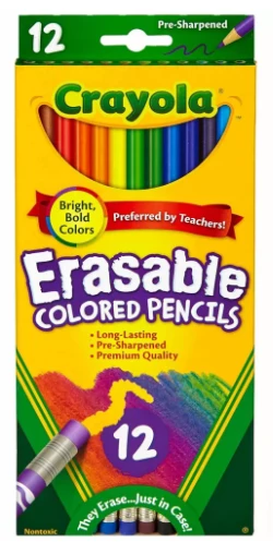 Crayola 12 Ct. Erasable Colored Pencils
