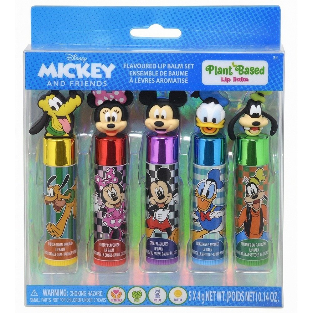 Wholesale Mickey & Friends 5pk Lip Balm With Figurine Toppper