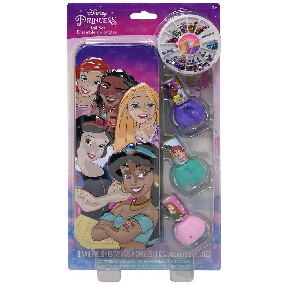 Wholesale Princess Nail Polish with Large Tin on Card