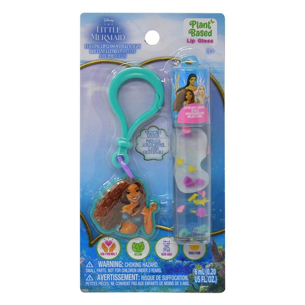 Wholesale Little Mermaid Lip Gloss w/Zipper Pull on Card