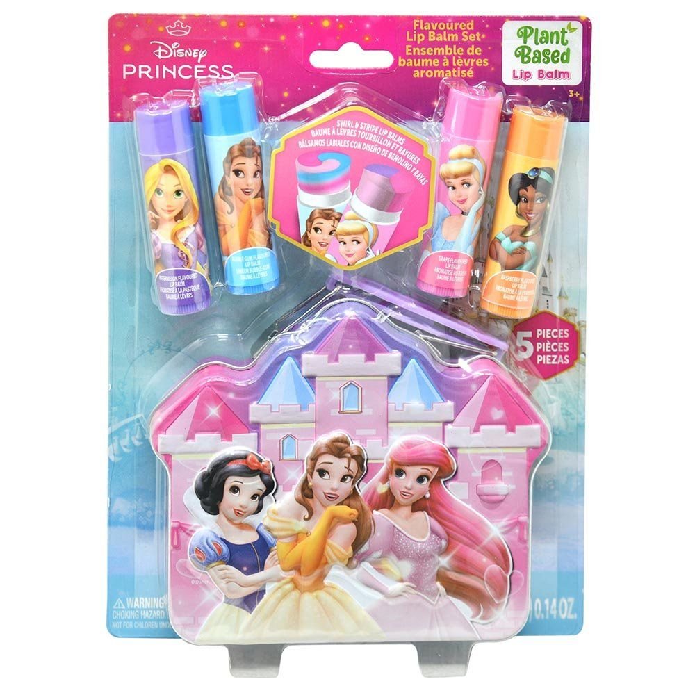 Wholesale Princess 4pk Swirl Lip Balm with Tin on Card