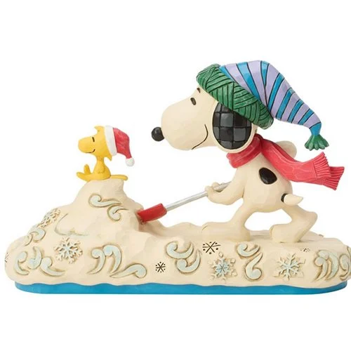 Peanuts Snoopy Shoveling Snow by Jim Shore Statue - Image 3