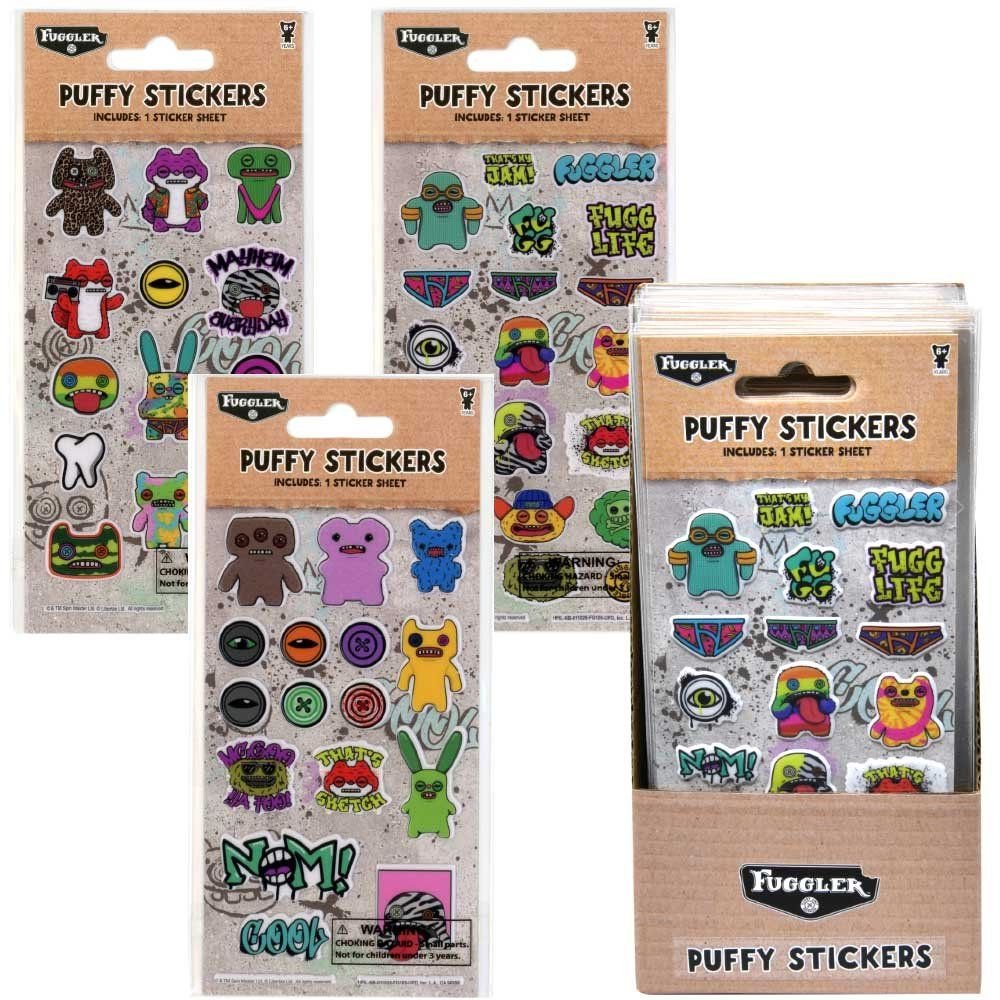 Wholesale Fuggler Puffy Stickers 3 Asstd