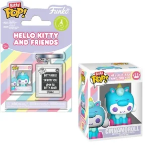 Sanrio Hello Kitty Cinnamoroll Funko Bitty Pop! Mini-Figure and Key Chain Case
