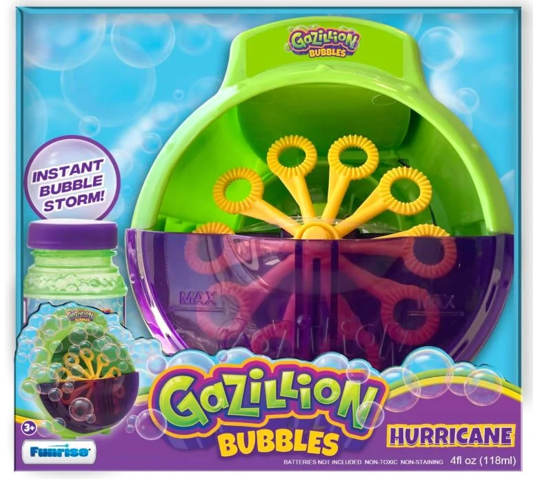 Funrise Gazillion Hurricane Bubble Machine w 4 Oz Solution