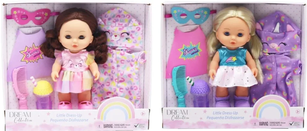 Gigo 10" Little Dress Up Doll Set 2 Asst