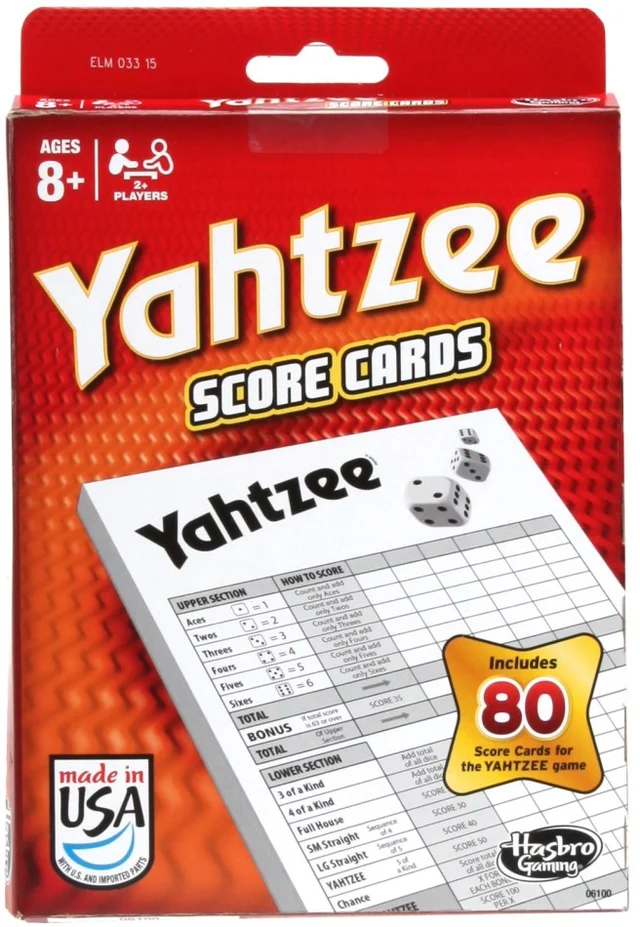 Hasbro Yahtzee Score Pad - Image 2