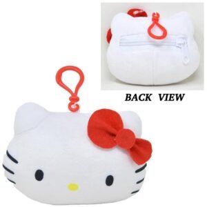 Wholesale Hello Kitty Red 6" Plush Head Zipper Pull