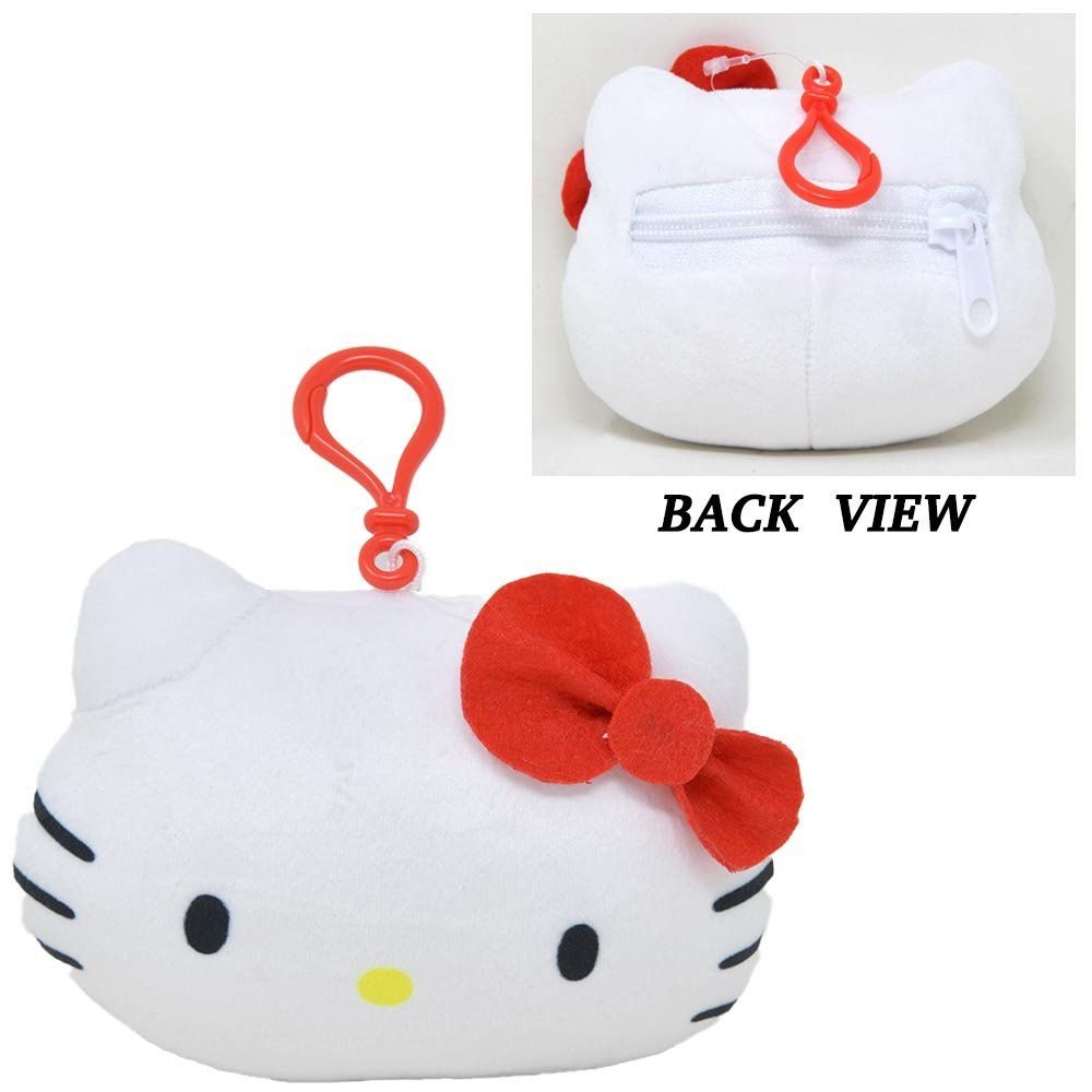 Wholesale Hello Kitty Red 6" Plush Head Zipper Pull