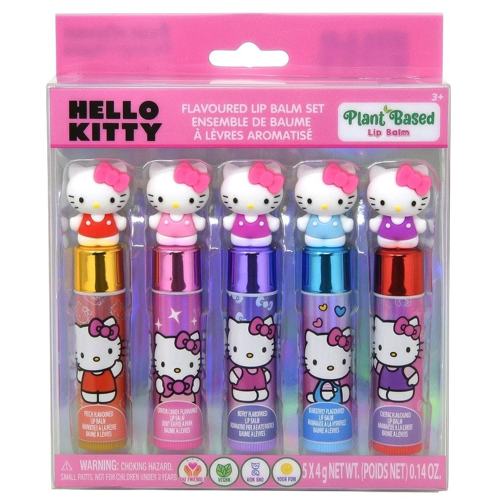 Wholesale Hello Kitty 5pk Lip Balm With Figurine Toppper