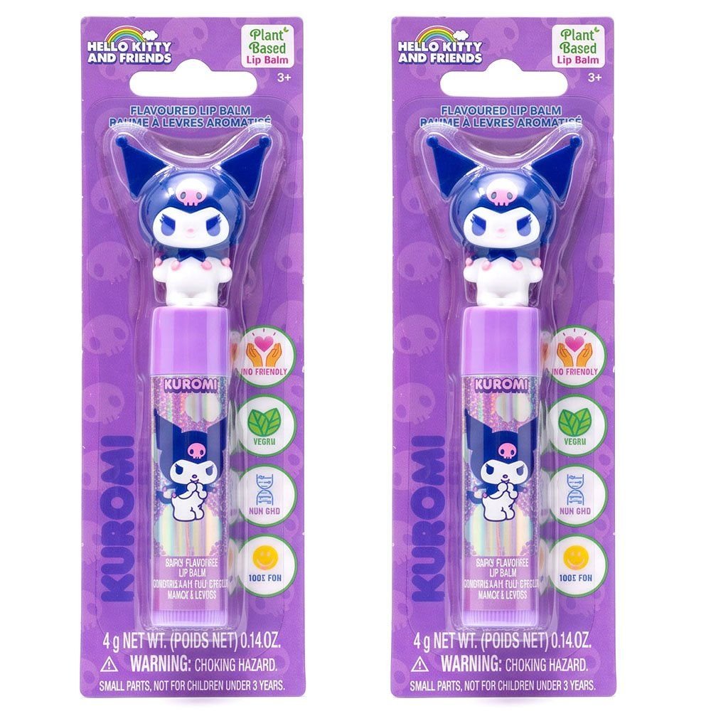 Wholesale Kuromi Lip Balm with Topper on Card