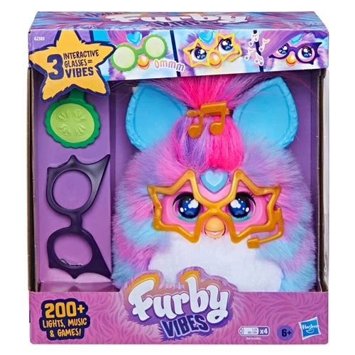 Furby Vibes Blue Razz Interactive Electronic Plush Toy - Image 6