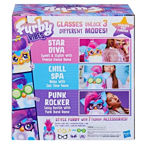 Furby Vibes Blue Razz Interactive Electronic Plush Toy - Image 7
