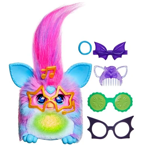 Furby Vibes Blue Razz Interactive Electronic Plush Toy - Image 4